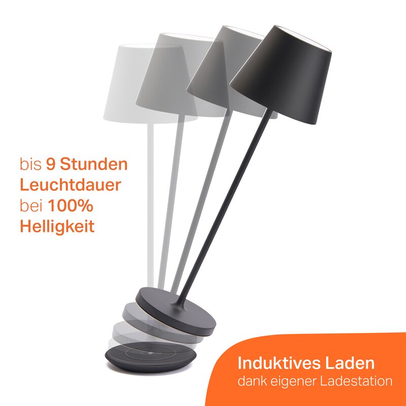 für dim außen innen warmweiß 2,2W CRI95 & LED 190lm Akku Tischleuchte