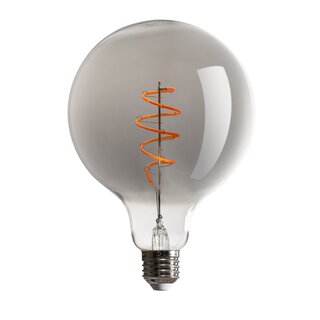 LED Spiral Filament Globe G125 5W E27 Rauchglas extra warmwei 1800K dimmbar