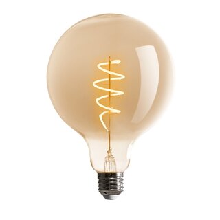 LED Spiral Filament Globe G125 5W E27 Rauchglas extra warmwei 1800K dimmbar