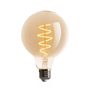 LED Spiral Filament Globe G95 5W E27 Rauchglas extra warmwei 1800K dimmbar