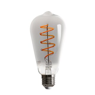 LED Spiral Filament Edison ST64 5W E27 Rauchglas extra warmweiß 1800K dimmbar