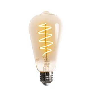 LED Spiral Filament Edison ST64 5W E27 Rauchglas extra warmwei 1800K dimmbar