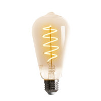 LED Spiral Filament Edison ST64 5W E27 Smoked Glass Extra...