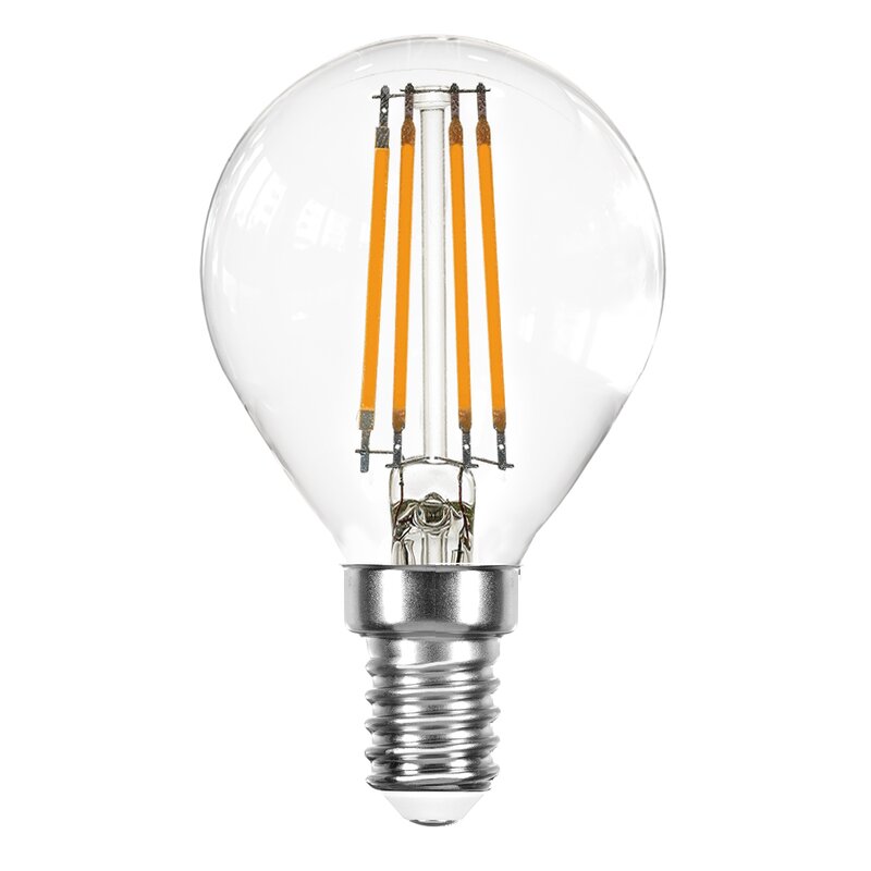 4,98 4W klar 450lm warmweiß LED Tropfen € 2700K, E14 Filament