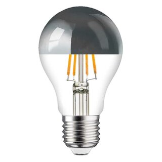 LED Filament Leuchtmittel 4W 440lm E27 Kopfspiegel silber...