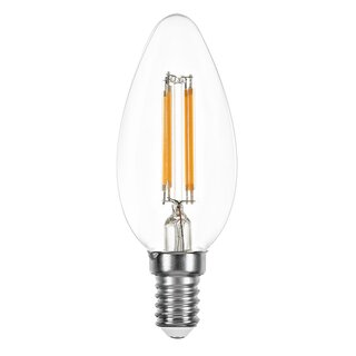 LED Filament Kerze 4W 470lm E14 klar warmwei 2700K