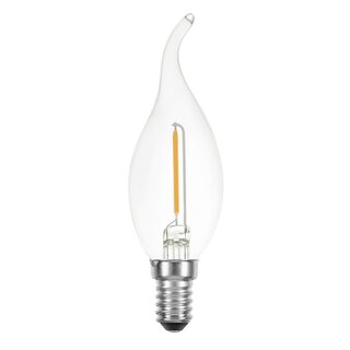 LED Filament Windstoß Kerze 1W = 15W 100lm E14 klar...