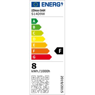 LEDmaxx Linienlampe 8W 800lm warmwei 2700K S14D 1 Sockel 50cm 330