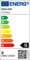 LED Glass Reflector GU5.3 5W = 35W 350lm Warm White 2700K...
