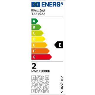 LED Filament Rhre T22x60 1,5W E14 klar 180lm 822 extra warmwei 2200K