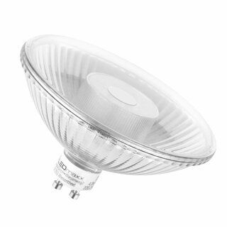 LED QPAR111 Glas Reflektor 4W GU10 warmwei 2700K flood 24