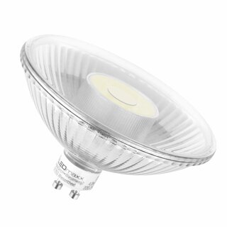 LED QPAR111 Glas Reflektor 4W GU10 warmwei 2700K flood 24