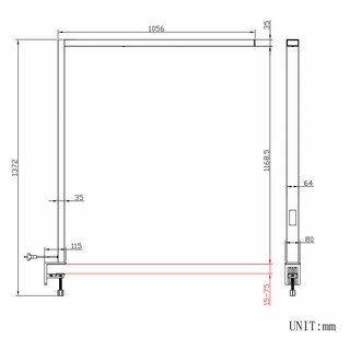 LED Tischleuchte Anbauleuchte Linus Up & Down 80W silber UGR<6 4000K Sensor + Touch dimmbar