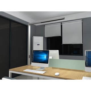 LED Tischleuchte Anbauleuchte Linus Up & Down 80W silber UGR<6 Neutralwei 4000K Sensor + Touch dimmbar