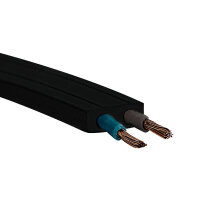 100m Rolle Illu Flachbandkabel H05RNH2-F 2x1,5 mm² Schwarz