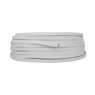 100m Rolle Illu Flachbandkabel H05RNH2-F 2x1,5 mm² Weiß