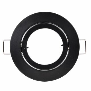 Einbaustrahler schwarz glnzend schwenkbar 68mm Bajonettverschluss