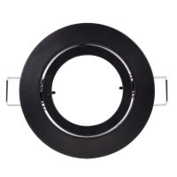 Einbaustrahler schwarz glänzend schwenkbar 68mm Bajonettverschluss