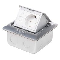Recessed Floor Socket 2-Gang Power Outlet with RJ45 &...