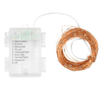 LED copper cable set 20m 200 LEDs warm white with remote...