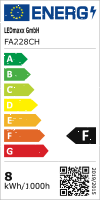 LED Filament Leuchtmittel 8W = 60W 806lm E27 Kopfspiegel silber warmweiß 2700K