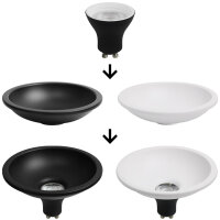 LED Deep-Deco Reflektor Schwarz 4,9W GU10 warmweiß 3000K 36° DIMMBAR