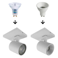 LED Deep-Deco Reflektor Weiß 8W GU10 warmweiß 3000K 36°