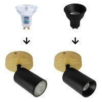 LED Deep-Deco Reflektor Schwarz 8W GU10 warmweiß 3000K 36° DIMMBAR