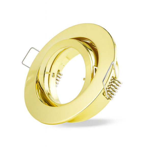 Einbaustrahler Gold glänzend schwenkbar 68mm Bajonettverschluss