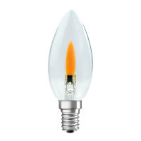 LED Filament Flame Candle 1W E14 Clear