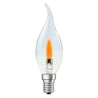 LED Filament Flame Flicker Candle 1W E14 Clear