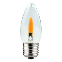LED Filament Flame Candle 1W E27 Clear